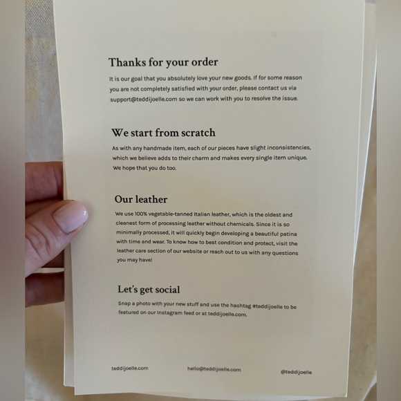 TEDDI JOELLE | MINI SAINT LUCIA CUSTOM LEATHER TOTE BAG - Picture 7 of 7